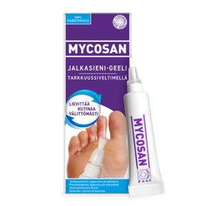 Jalkasieni-geeli tarkkuussiveltimellä