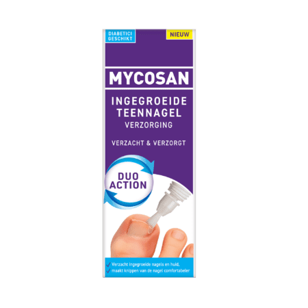 Mycosan Ingegroeide Teennagel Verzorging verzacht de nagel en verzorgt de huid